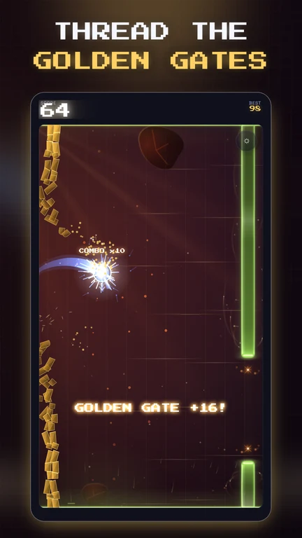 Glacier breaks a golden gate in Solar Flare for sixteen points
