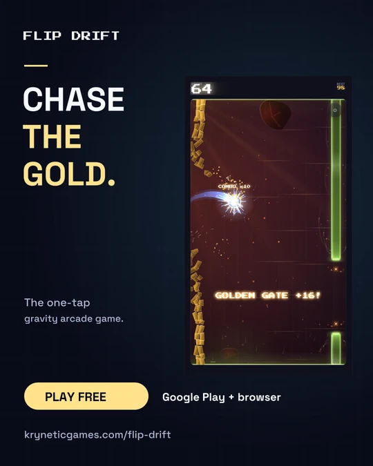 Golden-gate publicity graphic beside real Solar Flare gameplay