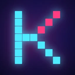 Krynetic Games logo: a pixel-art K